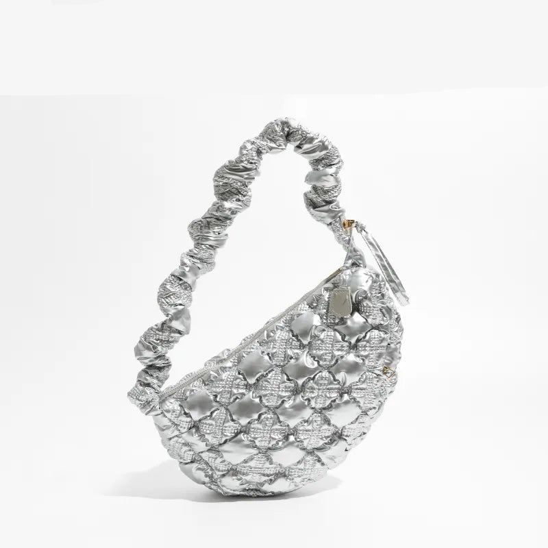 Schultertasche für Damen ⎜ Große Cloud-Bag mit gepolstertem Faltendesign und bequemem Tragegriff für Alltag und Freizeit